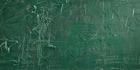 Abstract texture of green chalkboard background texture with copy space. Design concept for school education, dark wall backdrop , design template.
