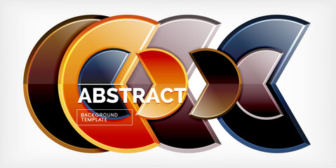 Trendy round shapes with triangular angle design element. Vector Illustration For Wallpaper, Banner, Background, Card, Book Illustration, landing page