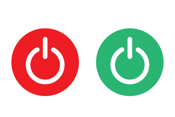Power button icon vector isolated on white background, logo concept of power button sign on white background, black filled symbol icon