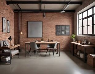 interior design of an industrialstyle room