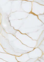 Luxurious white Carrara statuaries marble texture background. Calacatta glossy marble with golden streaks. Luxury White Gold Marble texture background vector. Panoramic Marbling texture design.