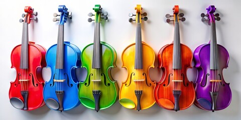 Rainbow Violin Harmony,  Violin, Musical Instrument, Color, Harmony
