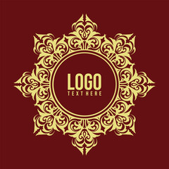 Decorative logo art frame for design template, brand, initial, sticker, labels