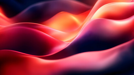 Obraz premium Abstract Red and Orange Waves - Motion Graphic Background