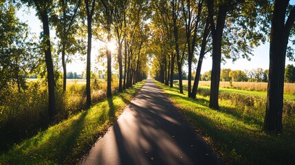Fototapeta premium Scenic Autumn Pathway in Nature