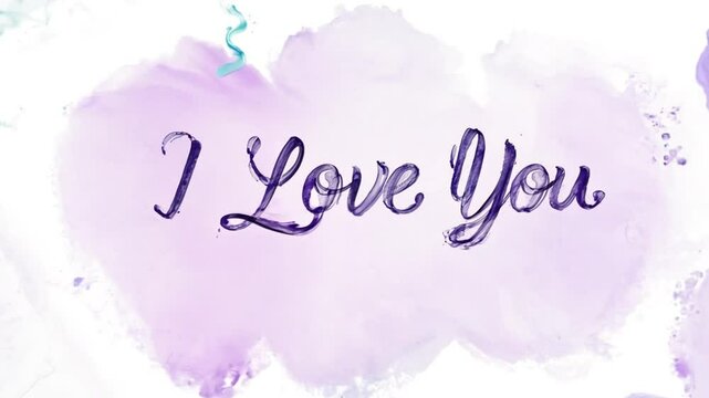 Elegant cursive "Love" text appearing on a soft pink background