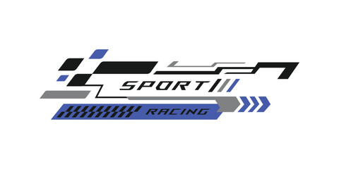Sport wrap racing stripes car sticker vinyl decal isolated