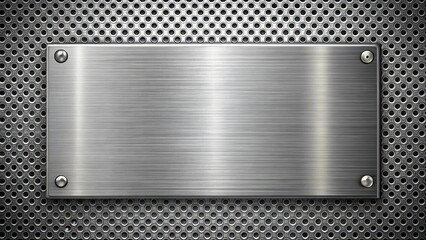 of a large perforated metal plate background