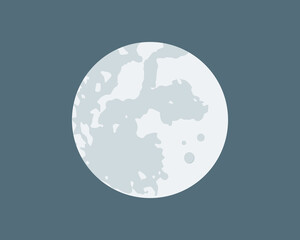 Full moon. Full moon illustration. Super moon isolated