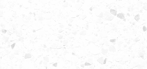 Abstract white and gray terrazzo flooring texture polished stone pattern old surface marble for background. Wall terrazzo texture gray and black of stone granite white background.	