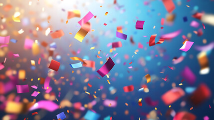 Dynamic Promotion Congratulations Business Card within Workplace Celebrations featuring 3D text integrated into a vibrant 2D background with a blank space on the upper left for a personalized message