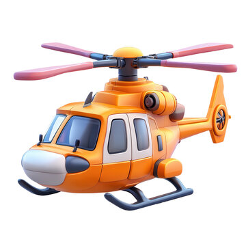 recommend clip art: Cartoon helicopter, colorful design, white isolated background transparent background