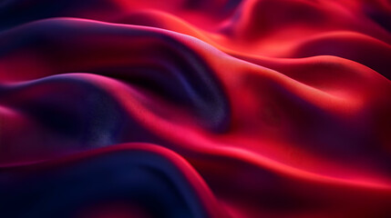 Obraz premium Red and Blue Fabric Draped in Abstract Waves
