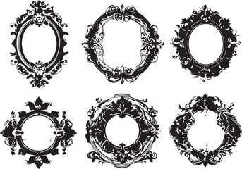 Set frames. Hand drawn vector illustration