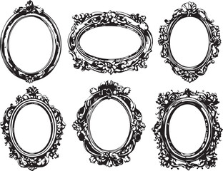 Set frames. Hand drawn vector illustration