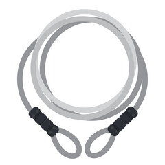 Cable lock vector cartoon illustration isolated on a white background.