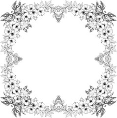 Hand drawn floral arrangements