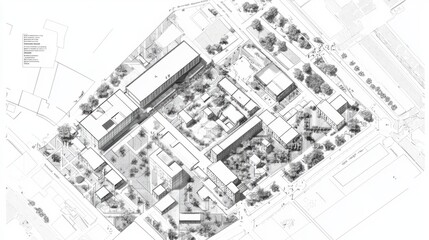 Fototapeta premium Landscape Architect Designing on site analysis plan