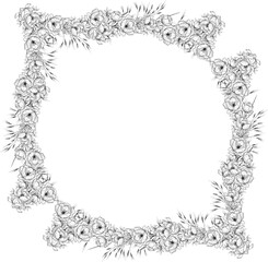 Hand drawn floral arrangements