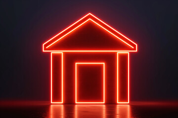 Red Neon House Sign