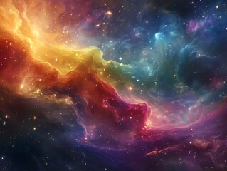 Fototapeta premium Celestial Wonders in the Cosmic Night Sky