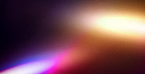 Blank grained and scratched film strip texture background with heavy grain, light leak Real Lens Flare Shot in Studio over Black Background. Easy to add as Overlay or Screen Filter