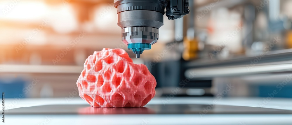 Poster printing device creating intricate object design
