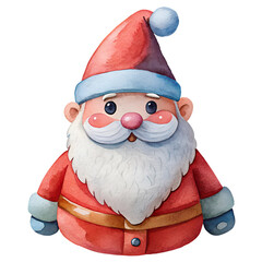 watercolor hand drawn Santa Claus.