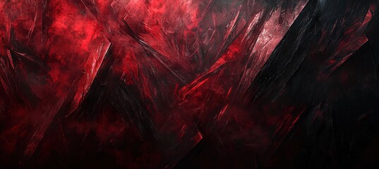Fototapeta premium Dramatic Abstract Background with Deep Reds and Blacks Featuring Smoky Textures and Sharp Shapes
