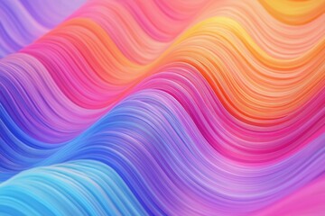 Colorful vibrant wavy lines for background, light colorful, fun colors 