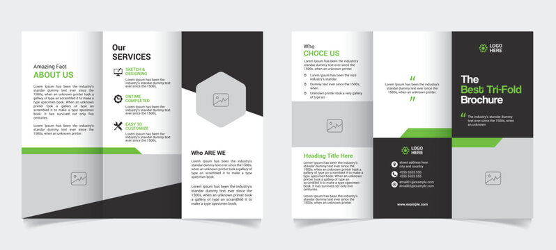 Tri Folder Open Photoshop Template Trifold Images – Browse 631 Stock Photos, Vectors ...