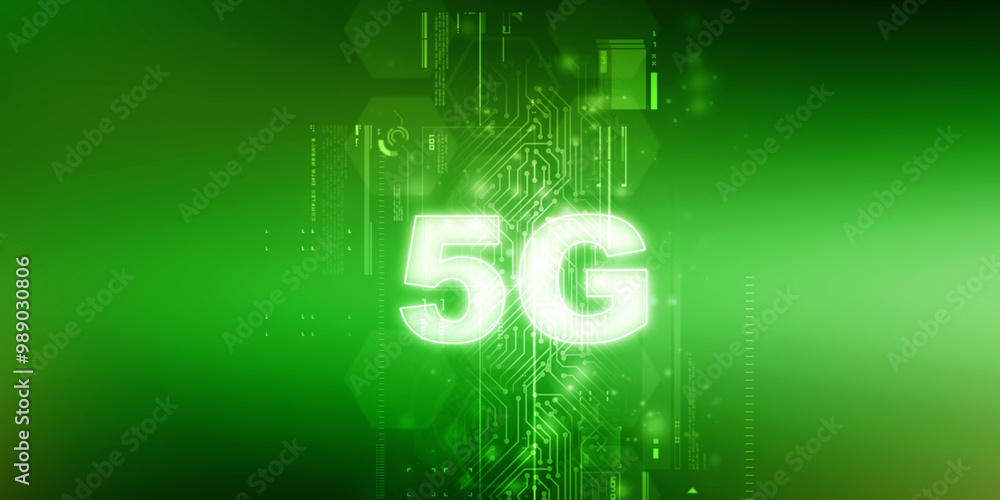 Poster 2d rendering 5g network 5g connection