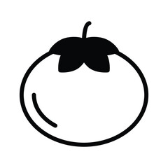 Fresh tomato icon perfect for salads, cooking and healthy dishes