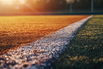 Serene Sunrise at Baseball Diamond