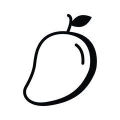 Mango icon perfect for fruit, tropical designs and refreshing treat
