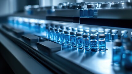 Obraz premium Innovative Digital Circuit Board with Futuristic Blue Lighting