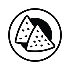 Delicious nachos icon served on plate