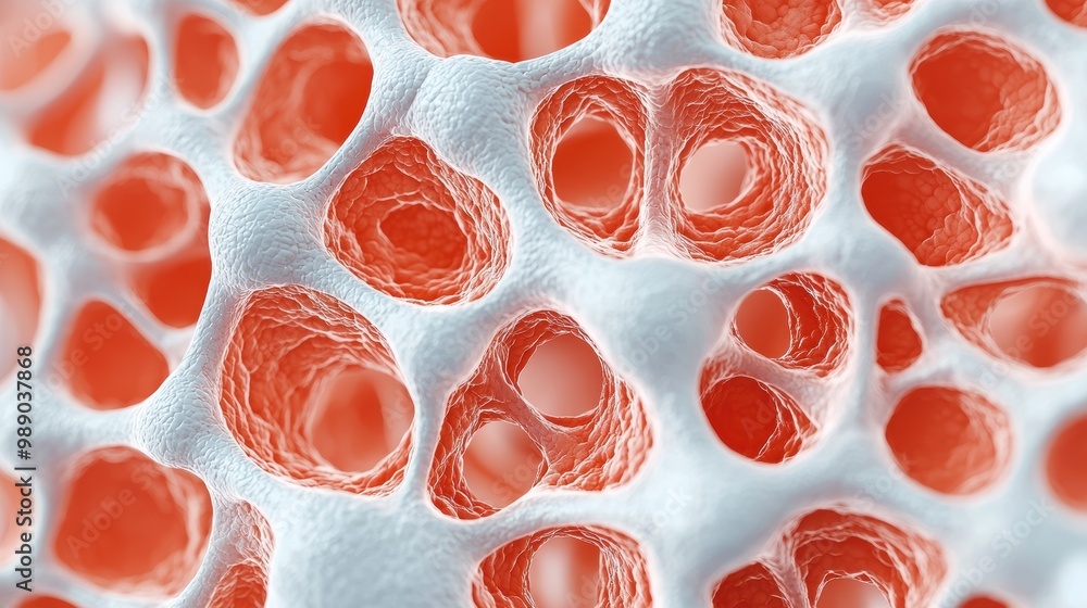 Poster intricate structure of coral cell patterns