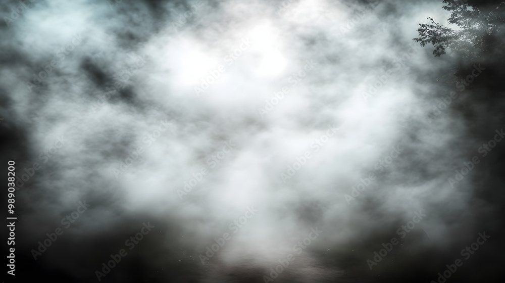 Wall mural spooky fog overlays, halloween overlay, realistic smoke fog overlay, gothic, ghost, png