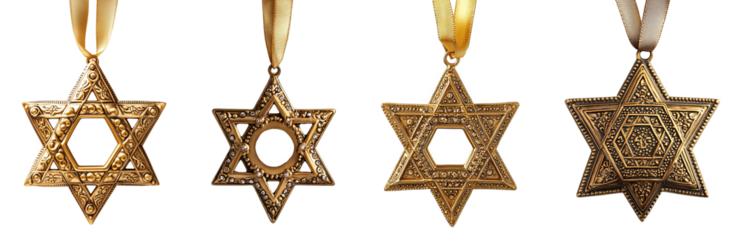 Golden Star Of David Decorations Various Designs Traditional Symbolism transparent background