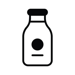 Clean and simple white drink bottle icon