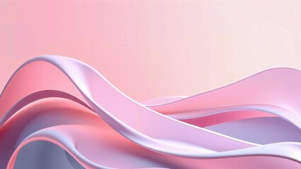 Fototapeta premium 光沢のある波や布のような流動的な質感をもったテクスチャー鮮やかな青・紫・ピンク・オレンジのグラデーションカラー