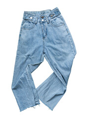 Jeans pant isolated on transparent background. PNG File