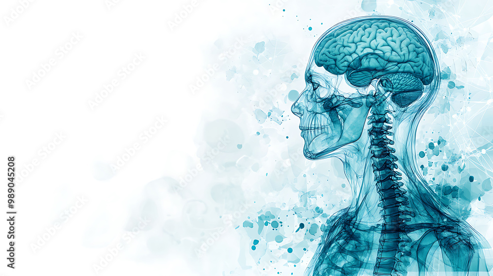 Poster modern healthcare card focused on the future of ai in radiology featuring a clean design with a larg