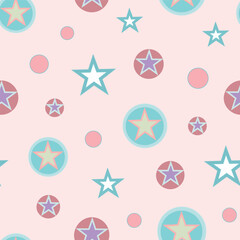 Shining Stars in Cream Pink, browns, whites,Beige colours natural colour ,seamless pattern ,prints background