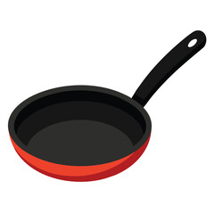 Frying pan vector  silhouette