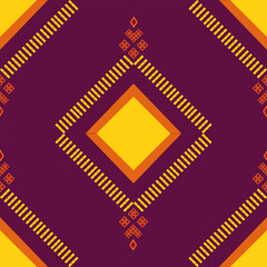 Obraz premium Colorful geometric ethnic pattern. Oriental, western, aztec, tribal traditional. seamless pattern. fabric, tile, background, carpet, wallpaper, clothing, sarong,wrapping, Batik, fabric,Vector pattern