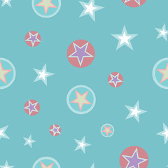 Shining Stars in Cream Pink, browns, whites,Beige colours natural colour ,seamless pattern ,prints background