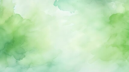 Fototapeta premium Green and white watercolor abstract background, perfect for nature themed designs, ecofriendly products, packaging, and digital wallpapers. Generative AI