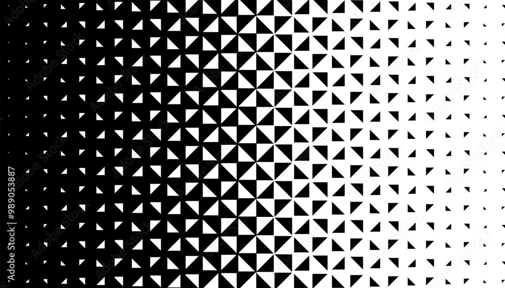 Poster black and white transition pattern with geometric shapes. fully editable vector element. vector form